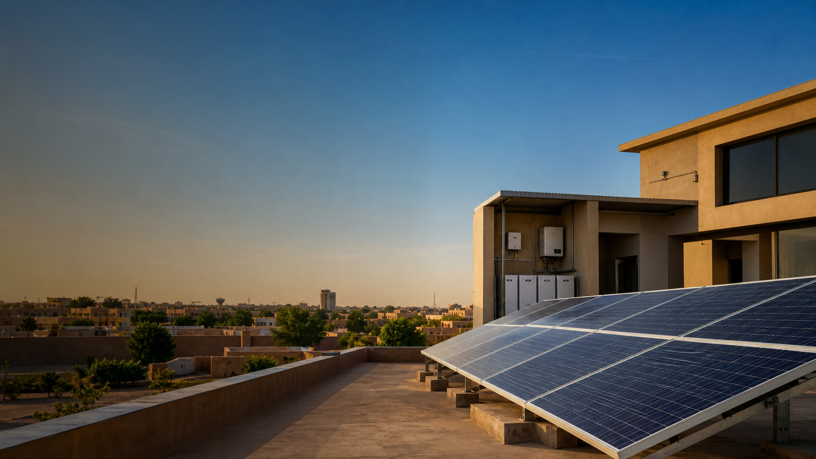 Installation solaire professionnelle avec panneaux solaires modernes